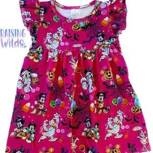 Raising Wilds Mickey Not So Scary Halloween Dress Sz 6-7